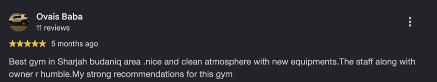 Google review from a Real Show Fitness member