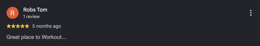 Google review from a Real Show Fitness member